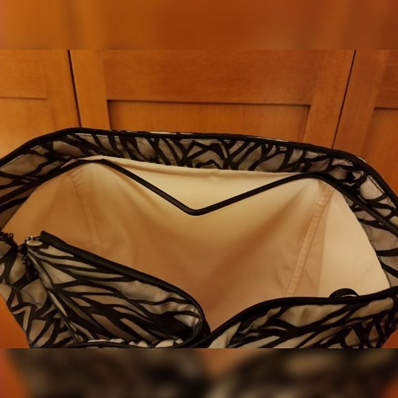 WHBM Black & Pink Strapless Dress - NWT - Picture 3 of 8